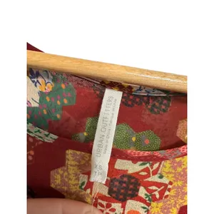 Urban Outfitters patchwork quilt print Ruffle Trim red multicolor maxi‎ dress XS thumbnail 5