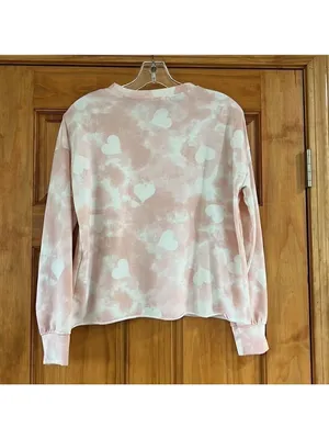 Grayson Threads Pink Tie Dye Heart Sleep Shirt and Shorts Medium thumbnail 3