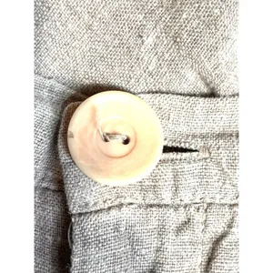 FLAX Pants M Fits L XL Linen Oatmeal Relaxed Lagenlook Coastal Grandma Capsule thumbnail 5