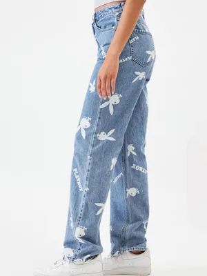 playboy 90s boyfriend jeans medium wash thumbnail 6