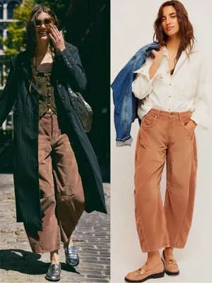 Free People Good Luck Cord Barrel Jeans Tan Brown Neutral Size 28 Corduroy thumbnail 2