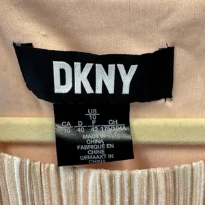 DKNY Plisse Pleated Sleeveless Midi Dress Champagne Pink Size 10 Belted A-Line thumbnail 6