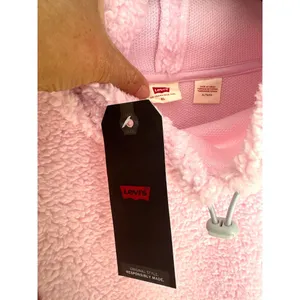 Levis Size XL Womens Pink Sherpa Fleece Pullover Jacket thumbnail 9