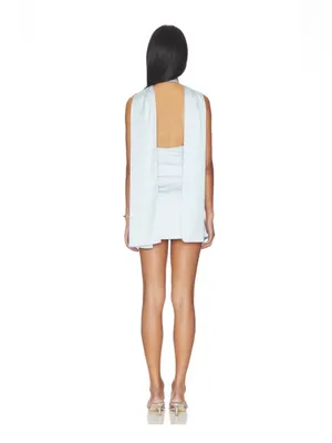 More to Come Demetria Mini Dress in Blue Floral thumbnail 2