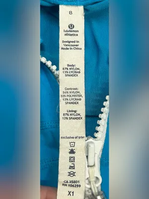 Lululemon Size 8 Blue Vented Cuff Cover Thumb Holes Define Jacket thumbnail 2
