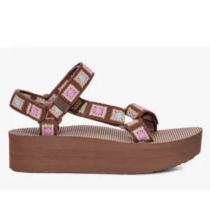 NEW TEVA women's flatform universal crochet sandal in unwind Size 9 A23 thumbnail 2