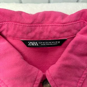 ZARA CROPPED COTTON Pink Jacket‎ /Over shirt Size M thumbnail 14