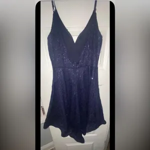 B. Smart Midnight Blue Sequin Mini Dress thumbnail 3