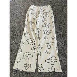 Bailey Rose Floral Print Wide-Leg high waisted Jeans L thumbnail 9