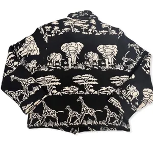 Vintage New Identity Elephant & Giraffe Safari Print Tapestry Jacket thumbnail 12