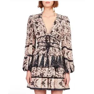 ULLA JOHNSON Nina Long Sleeve Mini Dress Size 4 thumbnail 2