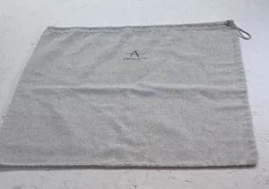 Aquatalia Gray Drawstring Dust Bag Pouch 19.5"x20" Shoe Storage thumbnail 1