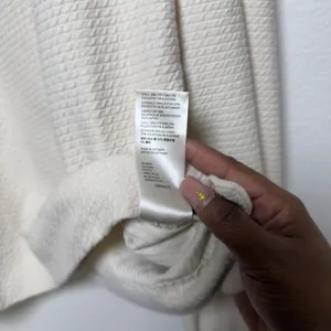 Anthropologie Women Cotton Knit Top XL Cream‎ Textured Balloon Sleeve Preppy thumbnail 9