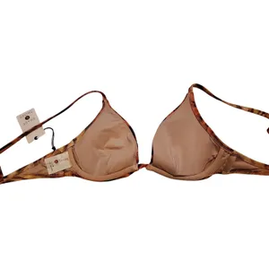 Shade & Shore Tiger‎ Print Bikini Top Removable Pads Swimwear Orange 34 B thumbnail 2