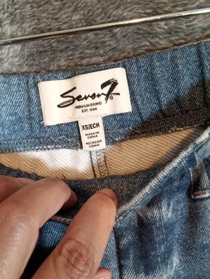 Seven7 Women's Wide Leg Illusion Denium Jean Stretchy Mid Rise Womens Xs thumbnail 2
