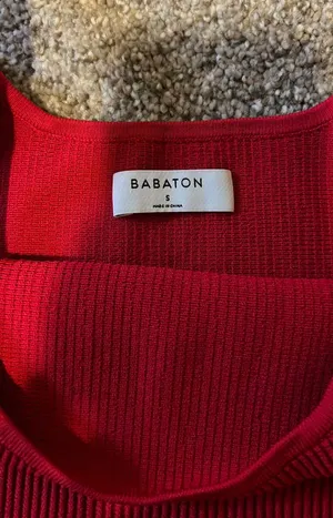 Aritzia Red Ribbed Tank thumbnail 3