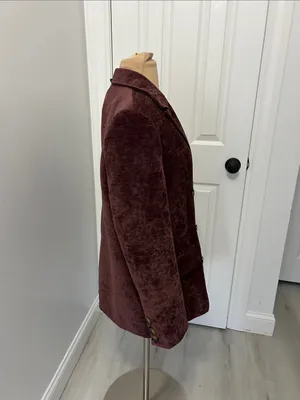 Commense Crushed Velvet Blazer Plum Size M thumbnail 4