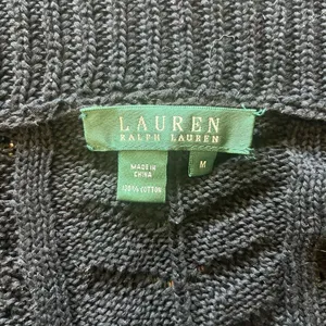 Vintage Lauren Ralph Lauren Black Cotton Puff-Sleeve Button Front Cardigan M Y2K thumbnail 14