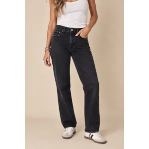 Abercrombie & Fitch Womens Jeans 30/10 Black '90s Straight Ultra High Rise Denim thumbnail 2