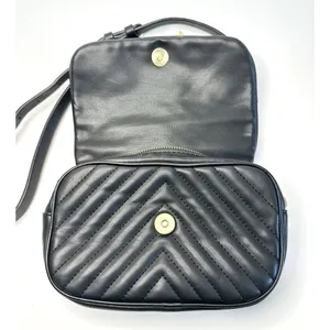 Zara Black Crossbody Bag Lion Head Gold Hardware Quilted Belt Bag‎ Convertible thumbnail 7