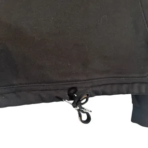 Puma Black Cropped Adjustable Waist Kangaroo Pouch Casual Sweatshirt Women Sz L thumbnail 6