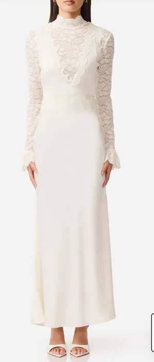 Elliatt white long sleeve dress thumbnail 1