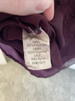LC Lauren Conrad Women’s Burgundy V-Neck Layered Chiffon Business Casual Blouse thumbnail 5