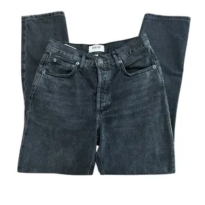 AGOLDE Fen High Rise Relaxed Taper Jeans Shambles Black Size 25 thumbnail 3