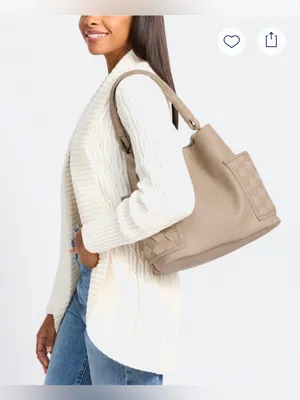 Malibu Skye Taupe Hobo Shoulder Bag - Women thumbnail 1