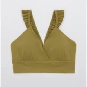 OFFLINE By Aerie Real Me XTRA Ruffle Green Sports Bra(Size Medium) thumbnail 2