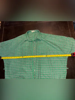 easel Mint Green Gingham Button-Up Tunic Top Relaxed Fit Cottagecore thumbnail 8