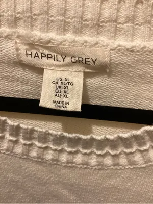 Hampton Bay Women's Crew Neck Sweater in Cream with Red Lobster Emblem thumbnail 3