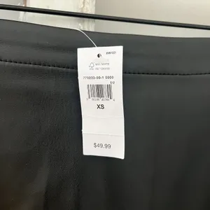 NWT GAP Mini Faux Leather Skirt‎ Size XS Side Zip A Line thumbnail 3