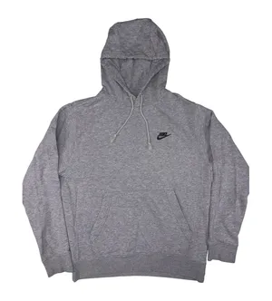 Nike Sportswear Women's Small Grey Pullover Hoodie Embroidered Logo Fleece thumbnail 1