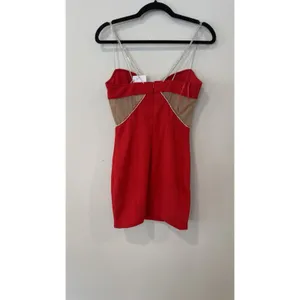 Heiress Beverly Hills Diamante Strap Red Sexy Dress New With Tags size Small thumbnail 5