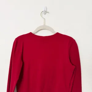 [Vintage] 90s Gap Red Stretch Cotton Long Sleeve T-Shirt Rhinestones Sz Medium M thumbnail 6
