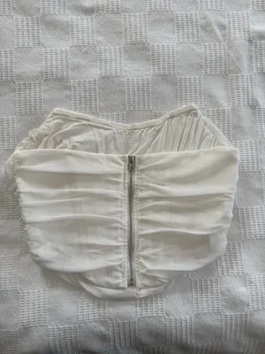 Strapless Corset Top White Size M thumbnail 3