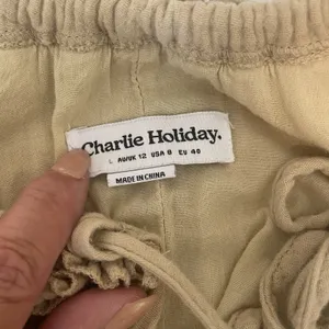 Anthropologie Charlie Holiday Senorita Maxi Dress Sz 8 Tan‎ Boho Tiered Sundress thumbnail 6