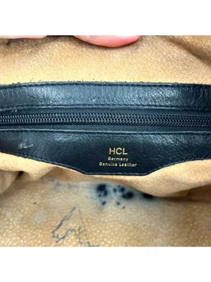 HCL Vintage 80s 90s Brown Leather Monogram Handbag Luxury Classic thumbnail 13