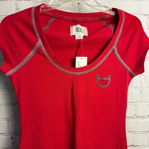 BDG Urban Outfitters New Red Annabelle Tee‎ Mini Dress Contrast Stitch Small thumbnail 5