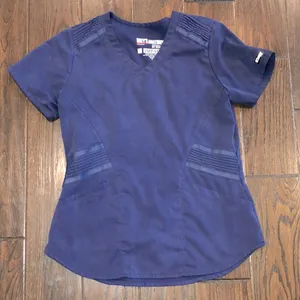 Greys anatomy blue nurses scrub top size small thumbnail 2