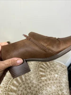 Kim Rogers Brown Faux-Leather Heal Booties with Buckle thumbnail 9