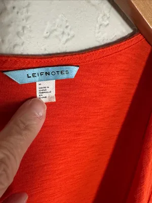 Anthropologie Leifnotes Orange Wrap Tank Top Summer Colorful Casual Sleeveless thumbnail 3
