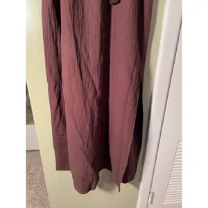 Bobi Women's Size XL Gauze Maxi Skirt Chocolate Brown Umber Braided Waist Cotton thumbnail 6