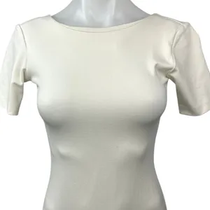 Amanda Uprichard White Short Sleeve Stretch Career Mini Bodycon Sheath Dress S thumbnail 3