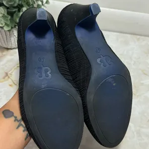 Betabrand On Your Mark Cut-Out‎ Heels Comfort Black/Blue Sz 8.5 Workwear Office thumbnail 7