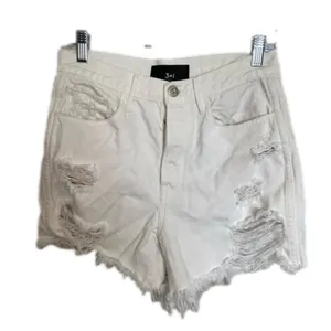 3X1 white distressed denim shorts moonstone size 27 thumbnail 1