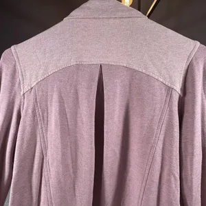 Lululemon Coast Wrap Heathered Mod Rose 8 Funnel Neck Jacket Button Cocoon thumbnail 13