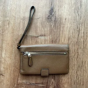 Coach Brown Leather Wallet Wristlet thumbnail 2