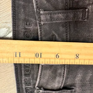 American Eagle AEO Jeans Black Distressed Skinny‎ High Rise Long Size 2 thumbnail 14